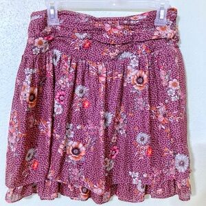 Lost & wander Floral Print Purple Skirt
